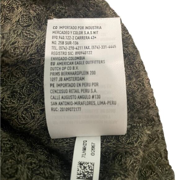 American Eagle Hunter Green Waffle-Knit Comfy Lightweight Basic Tunic-‎ Medium - Picture 11 of 11